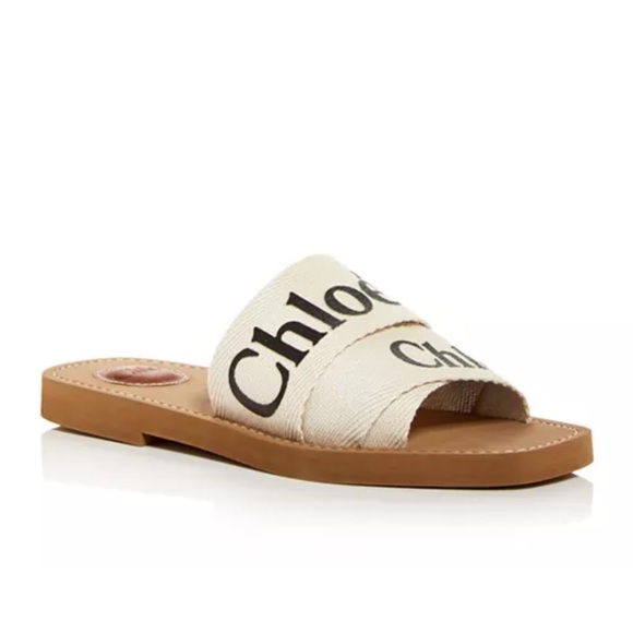 Chloé Beige Slide Sandals